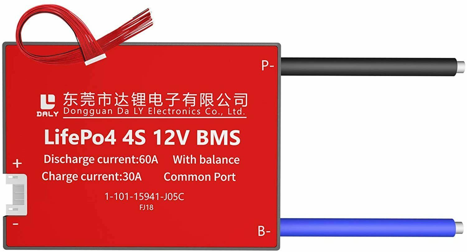 DALY BMS LiFePO4 4S 12V 20A – PCB Con Bilanciamento Impermeabile Per Pacchi Batteria