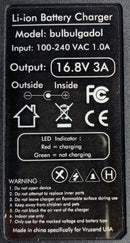 12V (16.8V) 4s Lithium-ion battery charger (5 Amps) UK plug