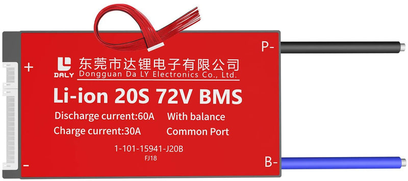 LiFePO4 BMS PCB 20S 60V 60A Daly Balanced Waterproof Battery Management System.