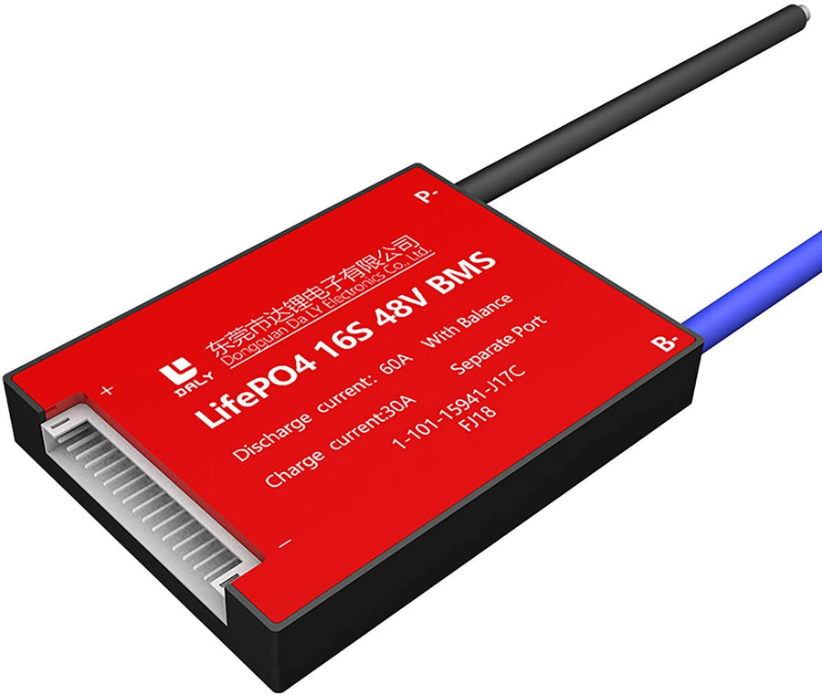 LiFePO4 BMS PCB 16S 48V 60A Daly Balanced Waterproof Battery Management System