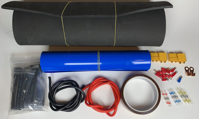 Vruzend Battery Finishing Kit with 200mm Heat Shrink 12AWG Silicone Cable