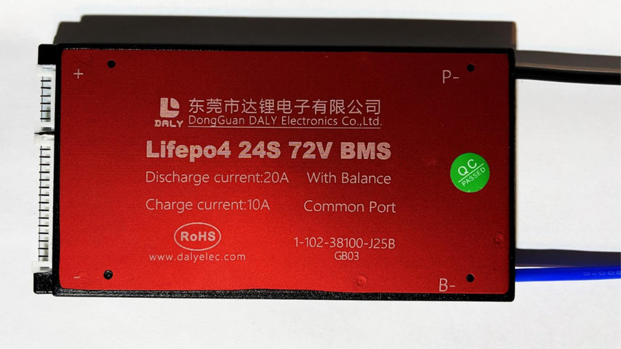 LiFePO4 BMS PCB 24S 72V 20A Daly Balanced Waterproof Battery Management System