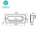 12S 44.4V Blue Lithium-ion Li-ion LiPo Battery Capacity Indicator LCD Display Remaining Detector Meter