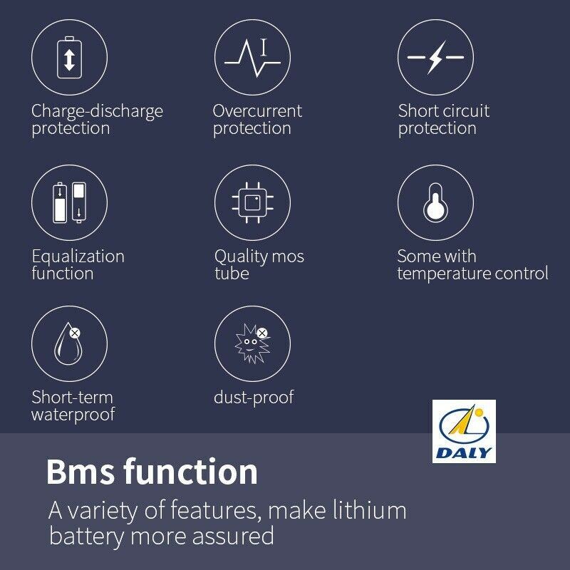 Li-ion BMS PCB 4S 12V 60A Daly Balanced Waterproof Battery Management System UK