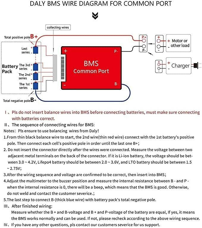 Li-ion BMS PCB 10S 36V 60A Daly Balanced Waterproof Battery Management System UK