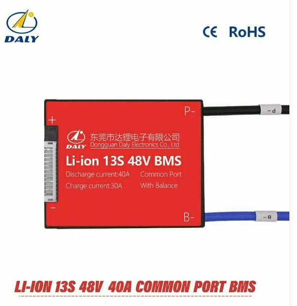 Li-ion BMS PCB 13S 48V 40A Daly Balanced Waterproof Battery Management ...