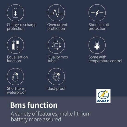 Li-ion BMS PCB 14S 48V 100A Daly Balance Waterproof Battery Management System UK