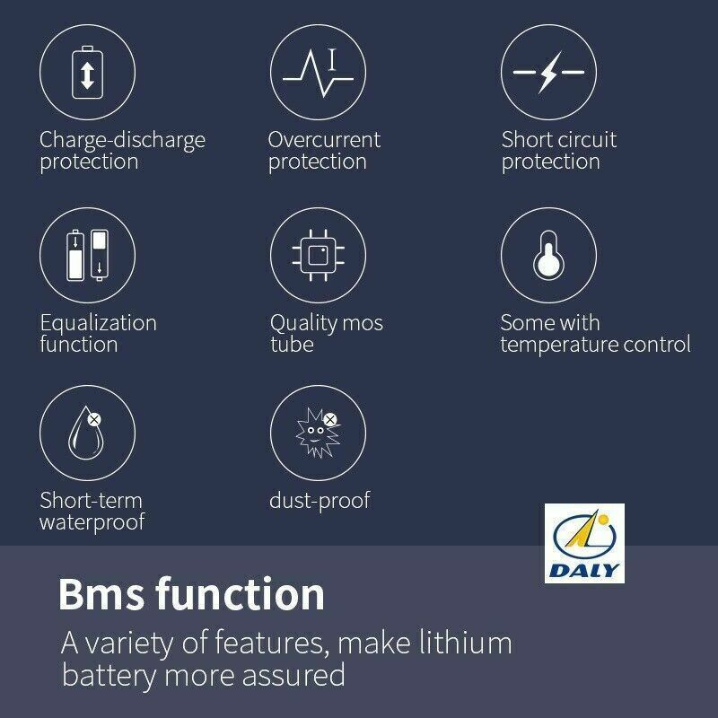 Li-ion BMS PCB 20S 72V 40A Daly Balanced Waterproof Battery Management System UK