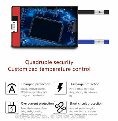 Li-ion BMS PCB 6S 24V 40A Daly Waterproof Balanced Battery Management System UK