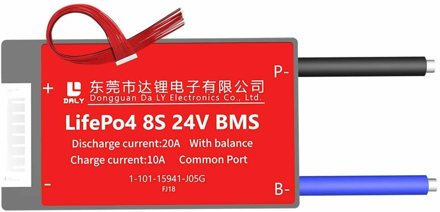 Lifepo4 BMS PCB 8S 24V 20A Daly Balanced Waterproof Battery Management System UK