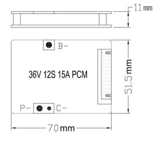 12S 36V 15A LiFePO4 battery BMS balance function E-bike Ebike