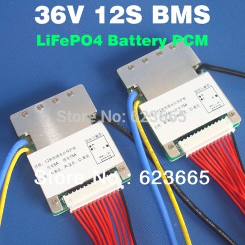 12S 36V 15A LiFePO4 battery BMS balance function E-bike Ebike