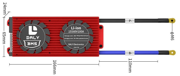 Li-ion BMS PCB 15S 60V 100A Daly Balanced Waterproof Battery Management System