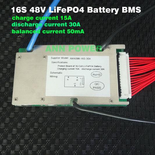 16S 30A 48V BMS LifePO4 Cell Battery ANN PowereBike Balanced UK seller UK stock