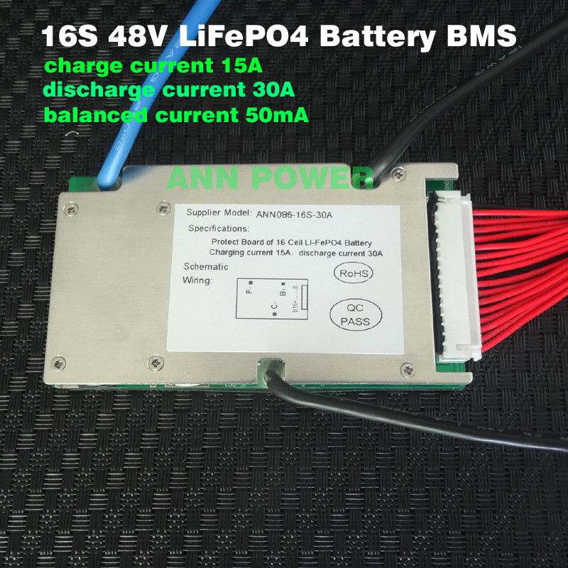 16S 30A 48V BMS LifePO4 Cell Battery ANN PowereBike Balanced UK seller UK stock