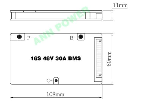 16S 30A 48V BMS LifePO4 Cell Battery ANN PowereBike Balanced UK seller UK stock