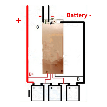 3S 100A 12V Li-ion Lithium BMS Inverter Battery Protection Board