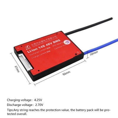 Li-ion BMS PCB 14S 48V 60A Daly Balanced Waterproof Battery Management System UK