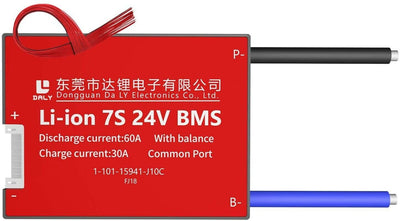 Li-ion BMS PCB 7S 24V 60A Daly Balanced Waterproof Battery Management System UK