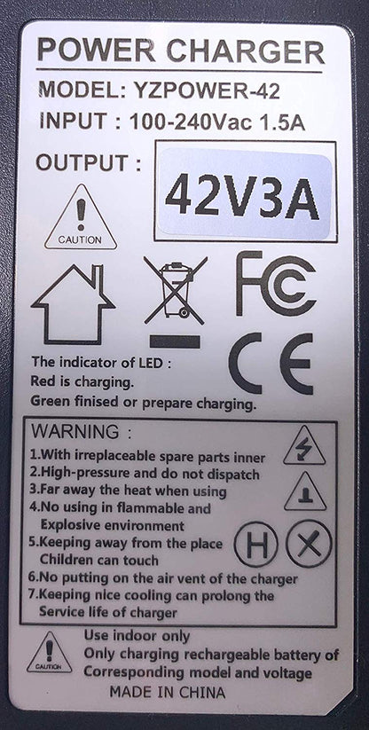 36V (42.0V) 10S Lithium-ion battery charger (3 Amps) EU plug