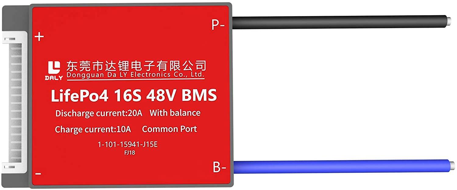 LiFePO4 BMS PCB 16S 48V 20A Daly Balanced Waterproof Battery Management System