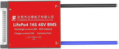 LiFePO4 BMS PCB 16S 48V 20A Daly Balanced Waterproof Battery Management System