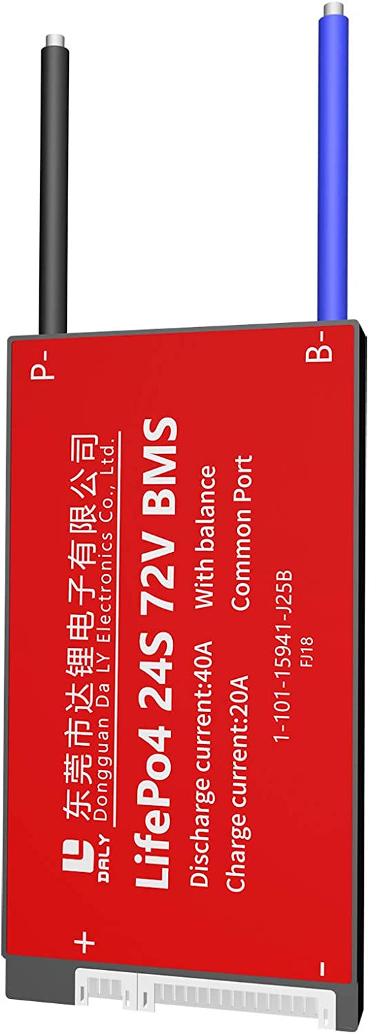 LiFePO4 BMS PCB 24S 72V 40A Daly Balanced Waterproof Battery Management System.