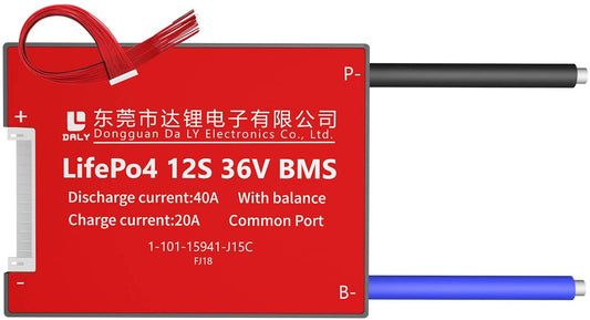 LiFePO4 BMS PCB 12S 36V 40A Daly Balanced Waterproof Battery Management System