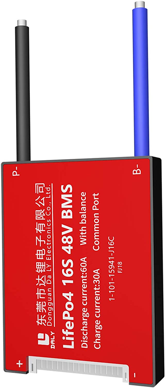LiFePO4 BMS PCB 16S 48V 60A Daly Balanced Waterproof Battery Management System