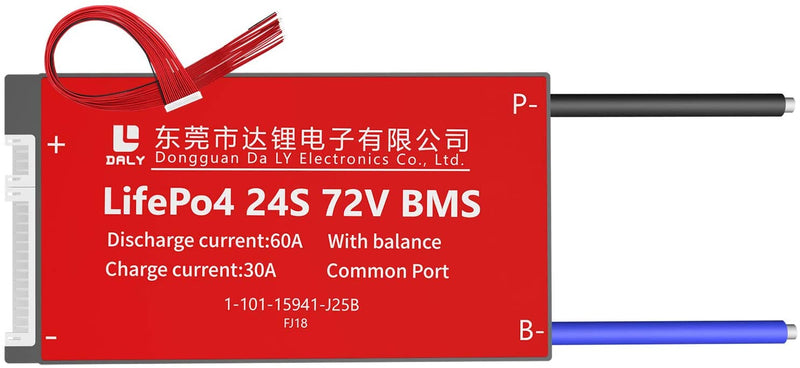 LiFePO4 BMS PCB 24S 72V 60A Daly Balanced Waterproof Battery Management System