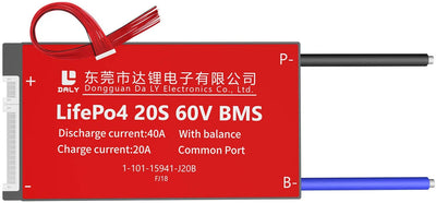 LiFePO4 BMS PCB 20S 60V 40A Daly Balanced Waterproof Battery Management System