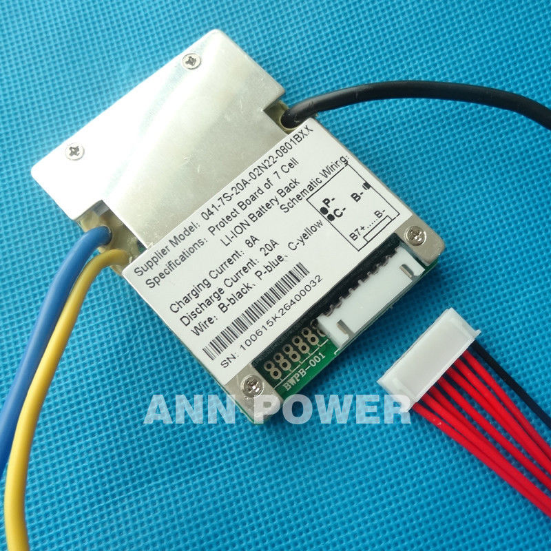 7S 24V 20A BMS Li-ion ANN Battery Ebike E-bike Balancing