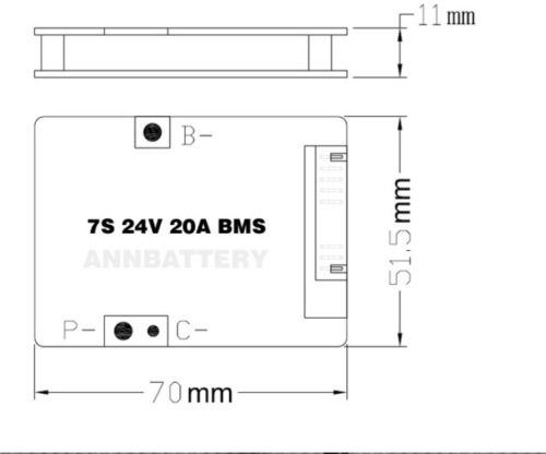 7S 24V 20A BMS Li-ion ANN Battery Ebike E-bike Balancing