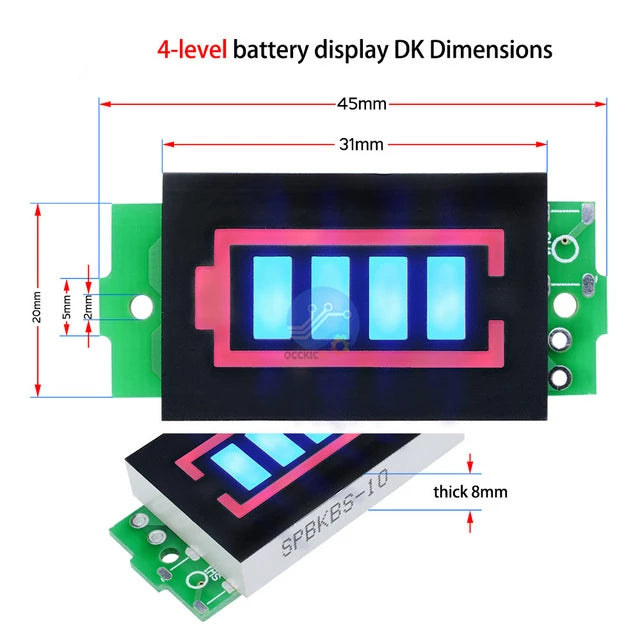 3S Meter Lithium Li-po Battery Capacity Indicator Power Display Board