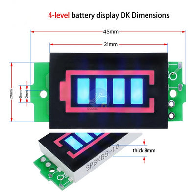 3S Meter Lithium Li-po Battery Capacity Indicator Power Display Board