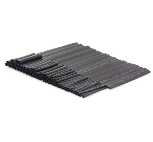 Heat Shrinkable Tubing 127pcs 2:1 Black Shrink Tube Sleeving 18650 UK Stock