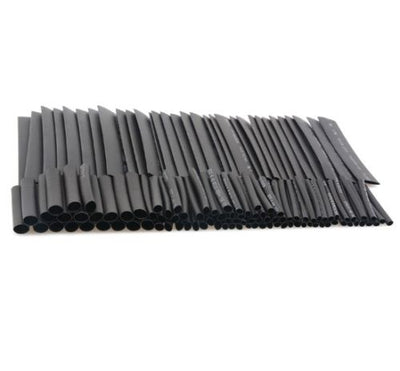 Heat Shrinkable Tubing 127pcs 2:1 Black Shrink Tube Sleeving 18650 UK Stock