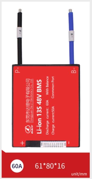 Li-ion BMS PCB 13S 48V 60A Daly Balanced Waterproof Battery Management System UK