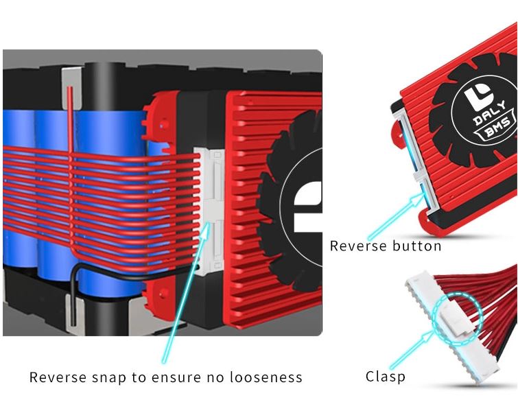Li-ion BMS PCB 16S 60V 100A Daly Balance Waterproof Battery Management System