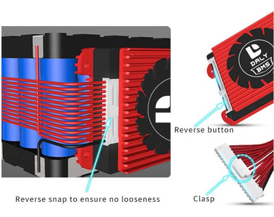 Li-ion BMS PCB 16S 60V 100A Daly Balance Waterproof Battery Management System