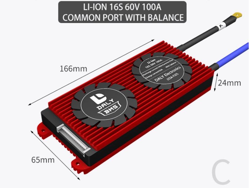 Li-ion BMS PCB 16S 60V 100A Daly Balance Waterproof Battery Management System