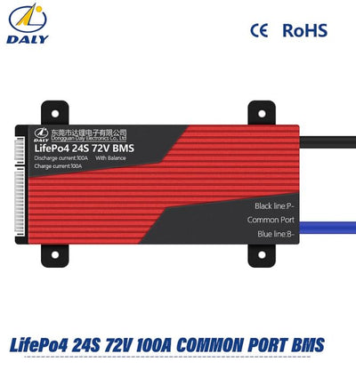 LiFePO4 BMS PCB 24S 72V 100A Daly Balance Waterproof Battery Management System.