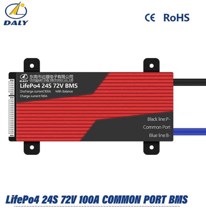 LiFePO4 BMS PCB 24S 72V 100A Daly Balance Waterproof Battery Management System.