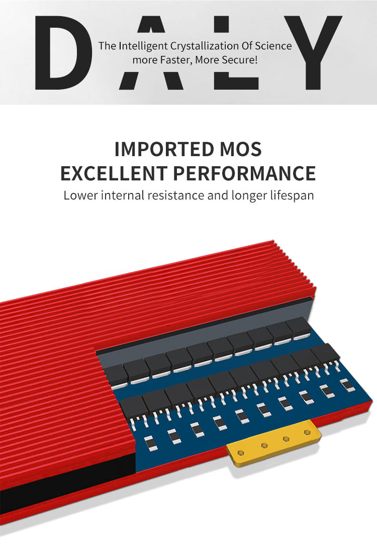 Li-ion BMS PCB 16S 60V 100A Daly Balance Waterproof Battery Management System
