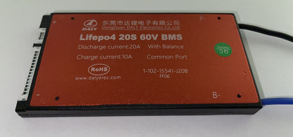 LiFePO4 BMS PCB 20S 60V 20A Daly Balanced Waterproof Battery Management System.