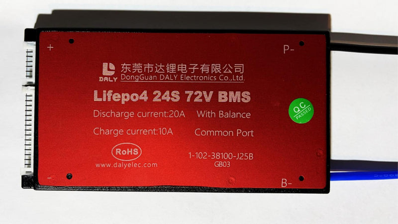 LiFePO4 BMS PCB 24S 72V 20A Daly Balanced Waterproof Battery Management System
