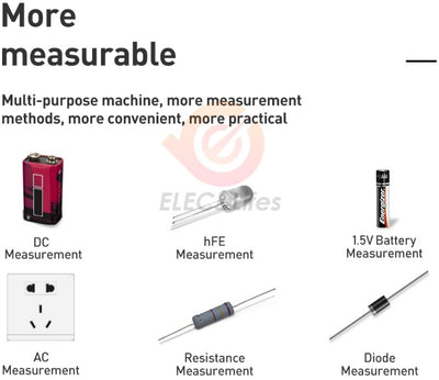 Handheld LCD Digital Multimeter AC/DC Voltage Amp Current Resistance Tester