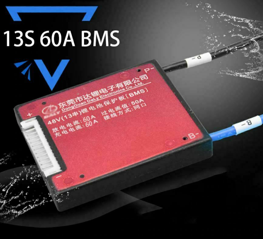 Li-ion BMS PCB 13S 48V 60A Daly Balanced Waterproof Battery Management System UK