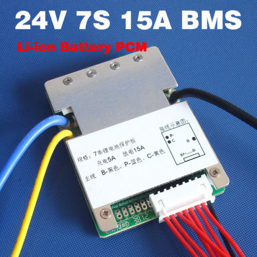 7S 24V 15A BMS lithium-ion battery 18650 Ebike E-bike li-ion