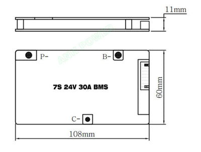7S 24V 30A BMS Lithium-ion battery ANN BMS Balanced